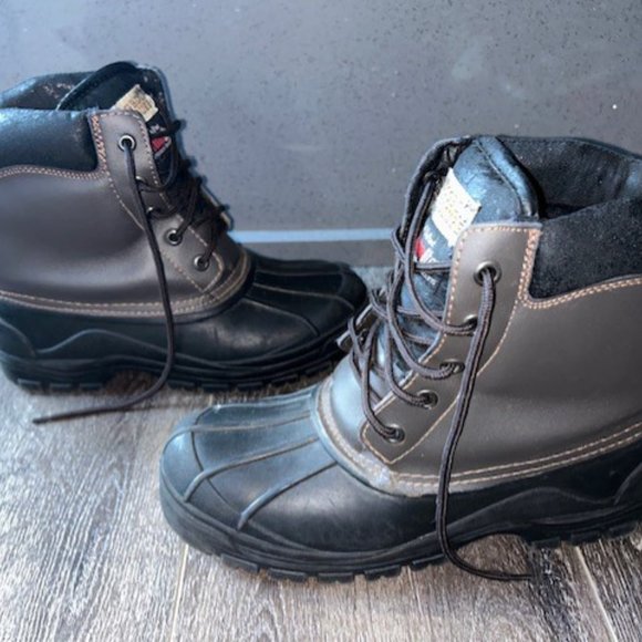 Mens Rugged Exposure Blizzard Thinsulate Leather Upper Duck Boots Size 10 - Picture 2 of 9